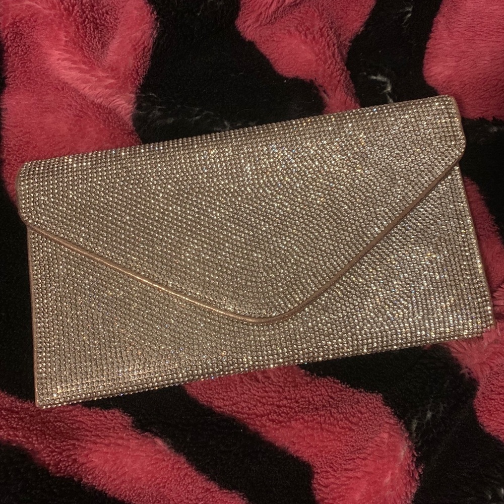 David’s Bridal Crystal Studded Envelope Clutch
